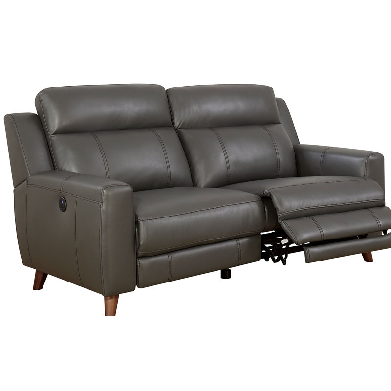 Red Barrel Studio® Maley 78.75" Wide Faux Leather Square Arm Reclining Sofa Wayfair
